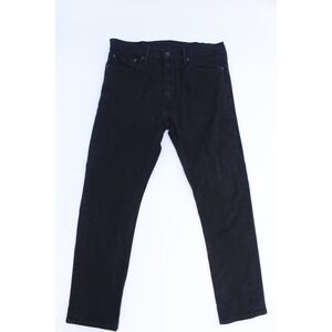Levi's 513 34x31 (Tag 34x34) Black Slim Fit Straight Jeans Denim Stretch Pants